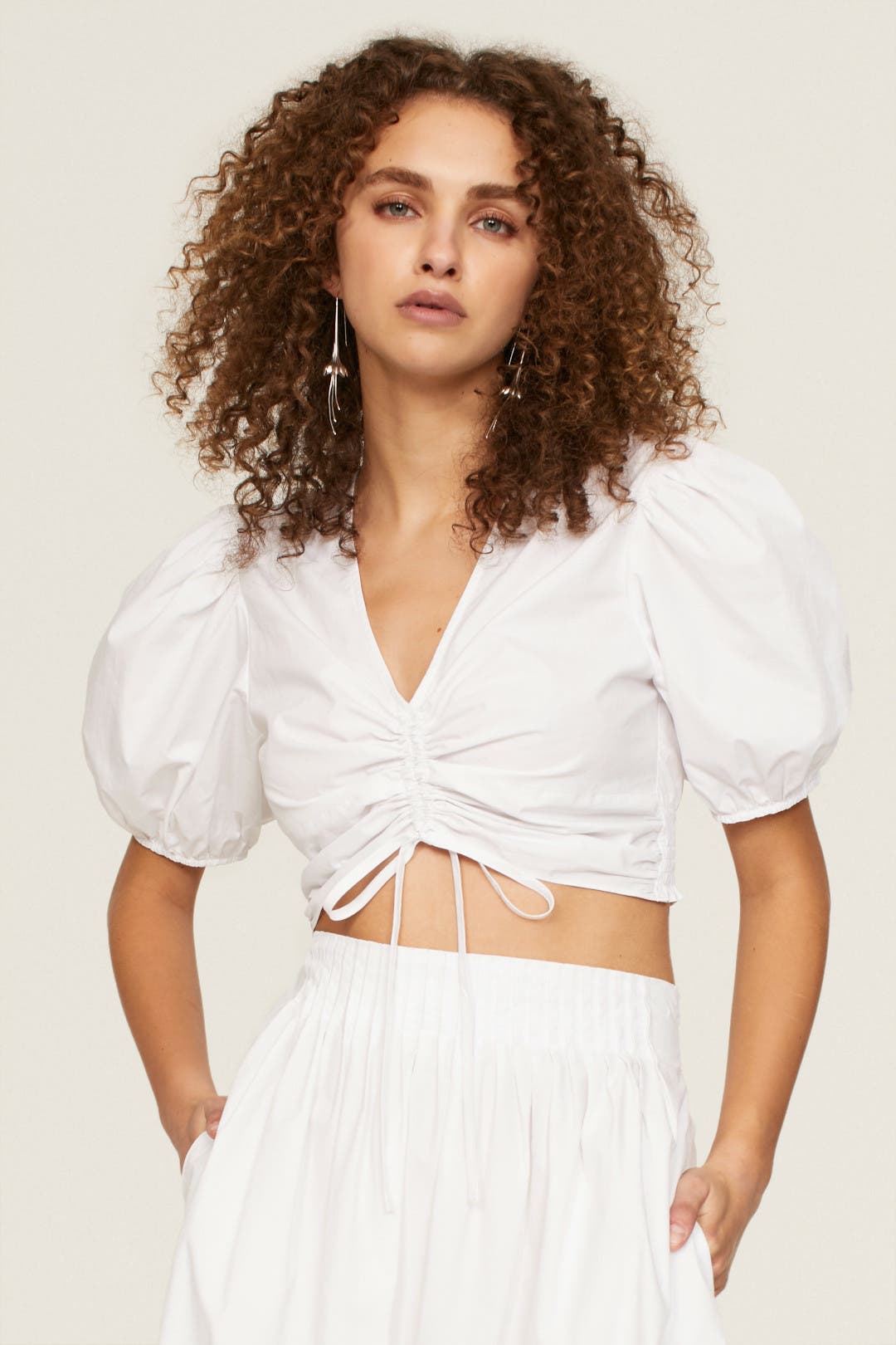 Puff Sleeve Crop Top by Derek Lam 10 Crosby x RTR | Rent the