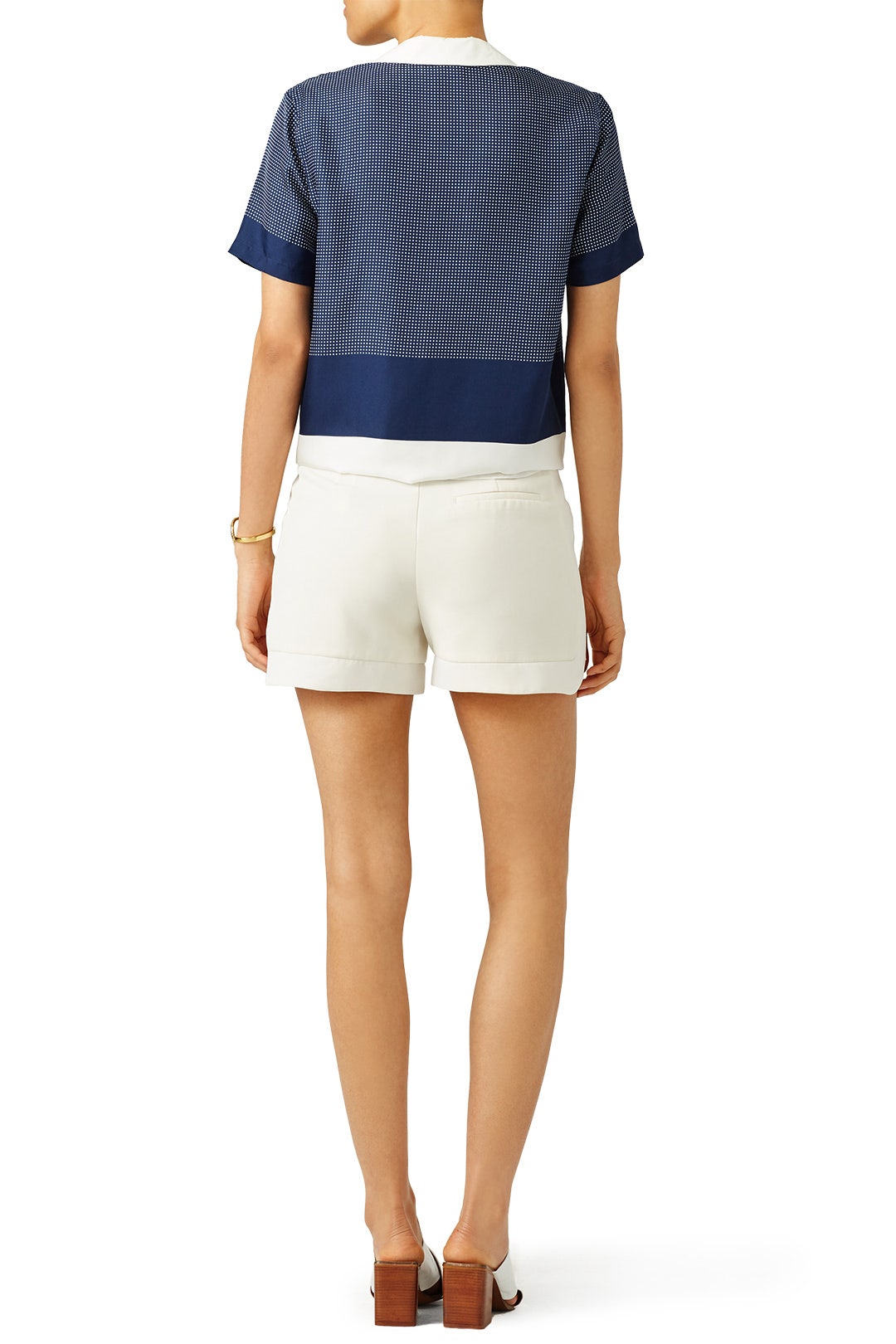 Dot Print Short Sleeve Keira Shirt by Equipment 2