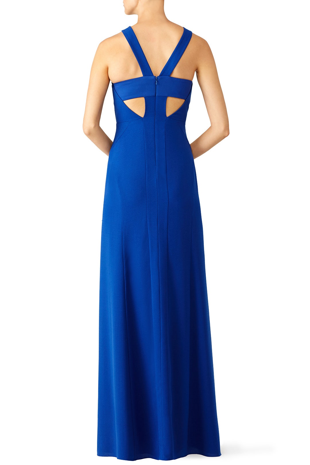 Royal Blue Long Cut Gown by HALSTON 2