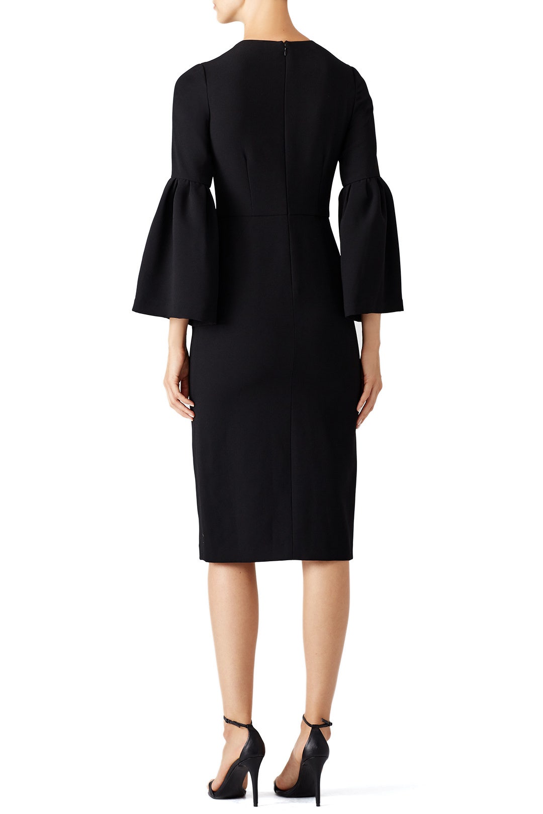 Black Cropped Bell Sleeve Dress by Jill Jill Stuart 1