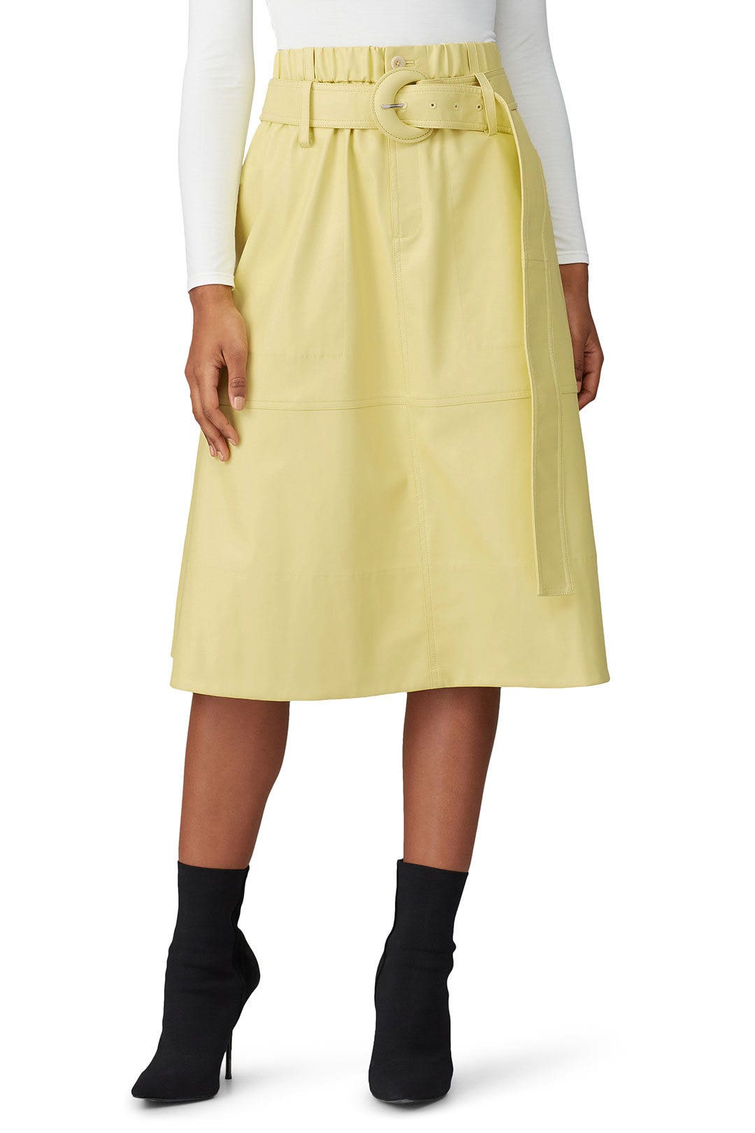 Faux Leather Midi Skirt by Proenza Schouler White Label 1