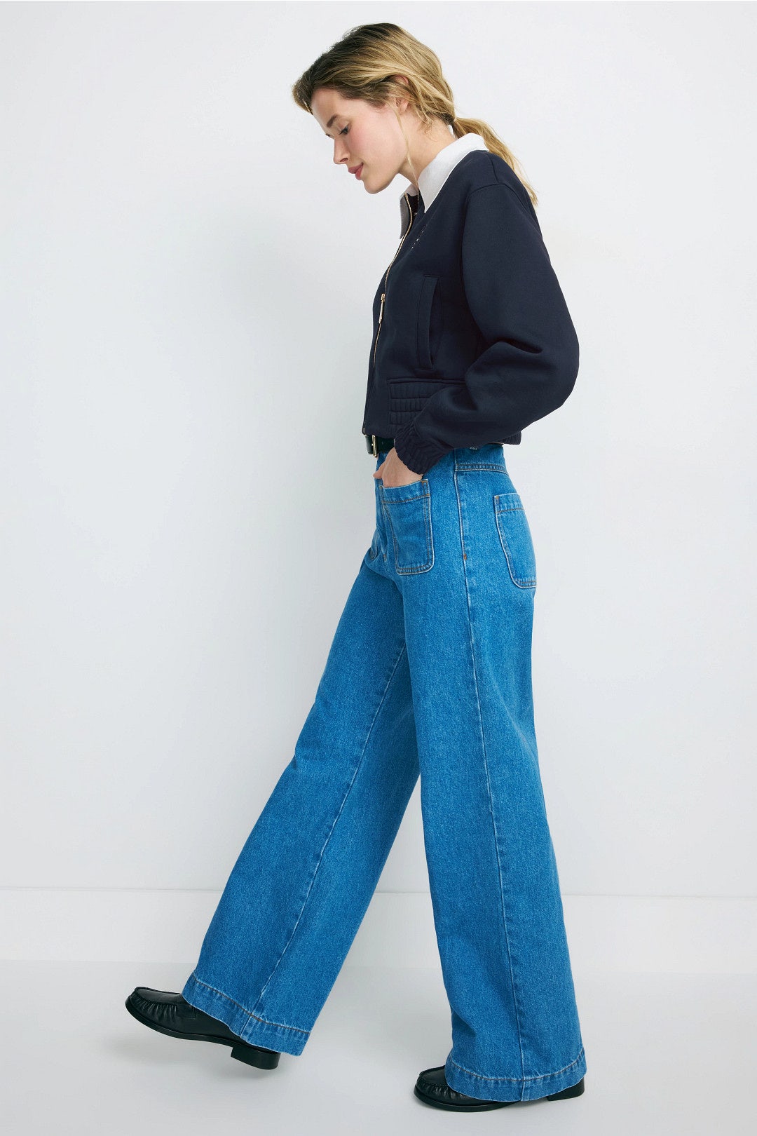 Zip Up Collared Sweatshirt by Sandro 1