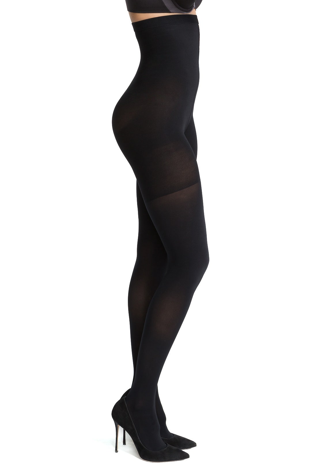 Very Black Luxe Leg High-Waist Tights by Spanx 1