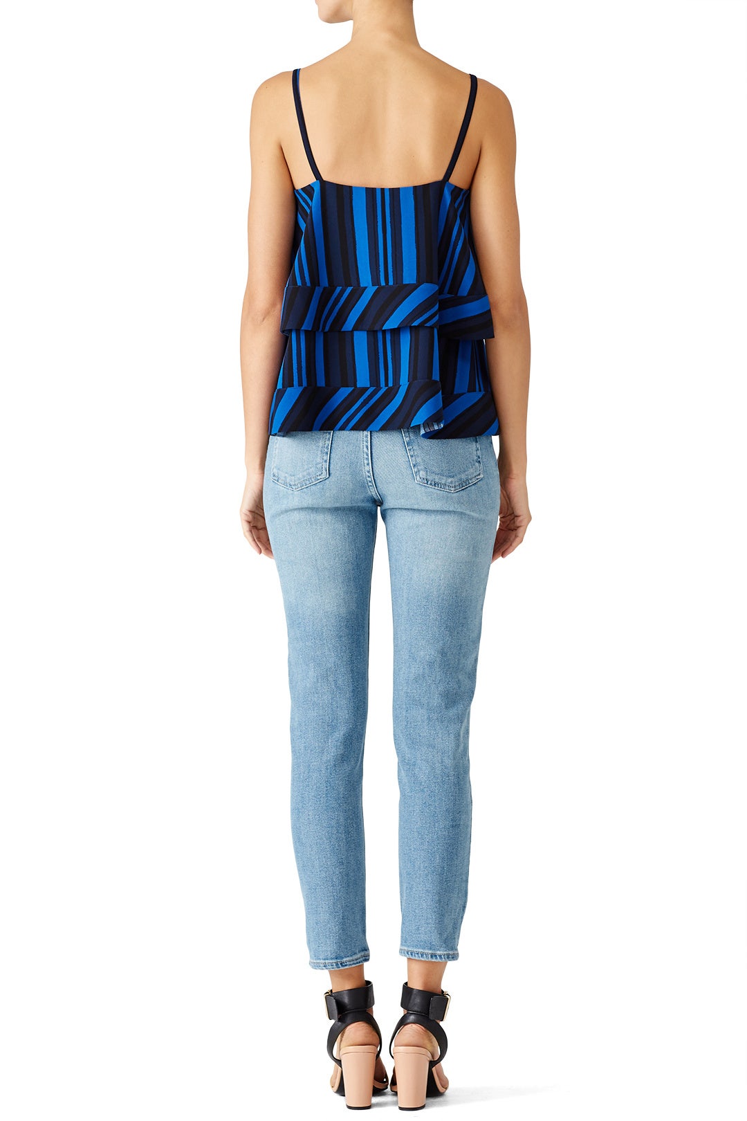 Blue Stripe Lila Tier Top by Cooper & Ella 1