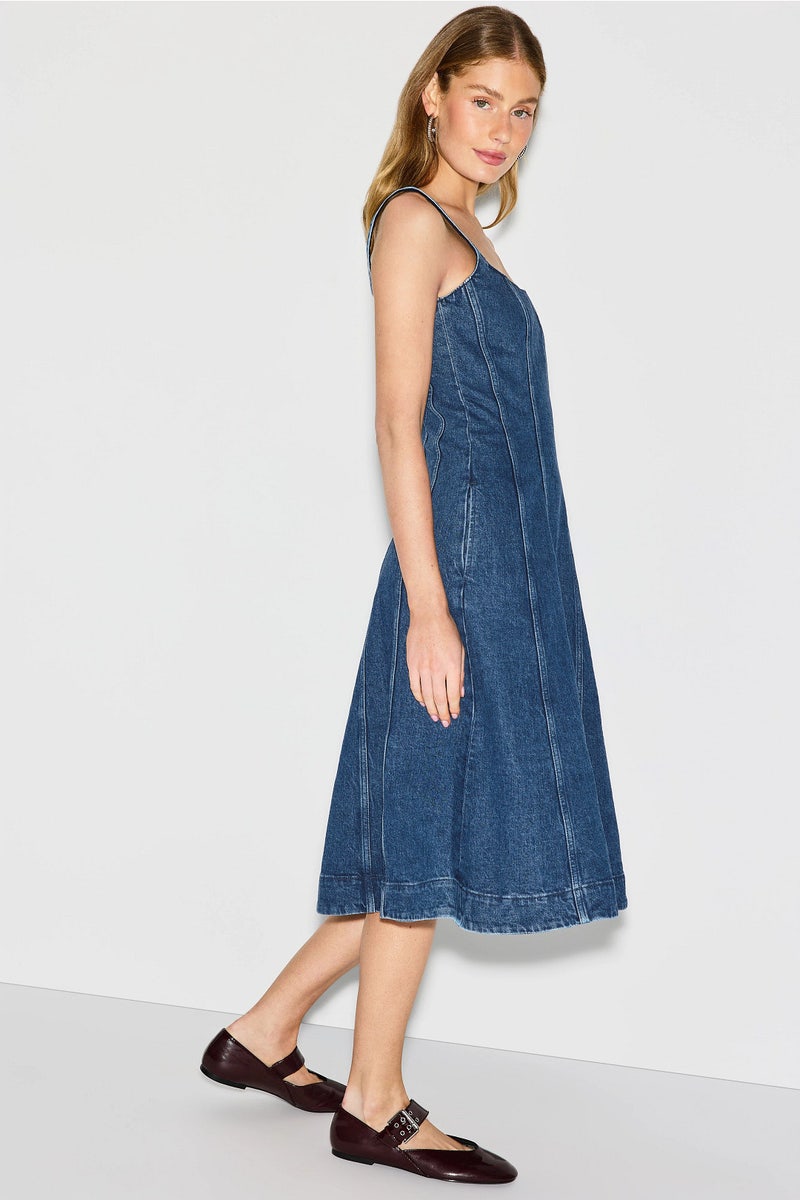 Roboli Denim Midi Dress by Maje - Photo 1