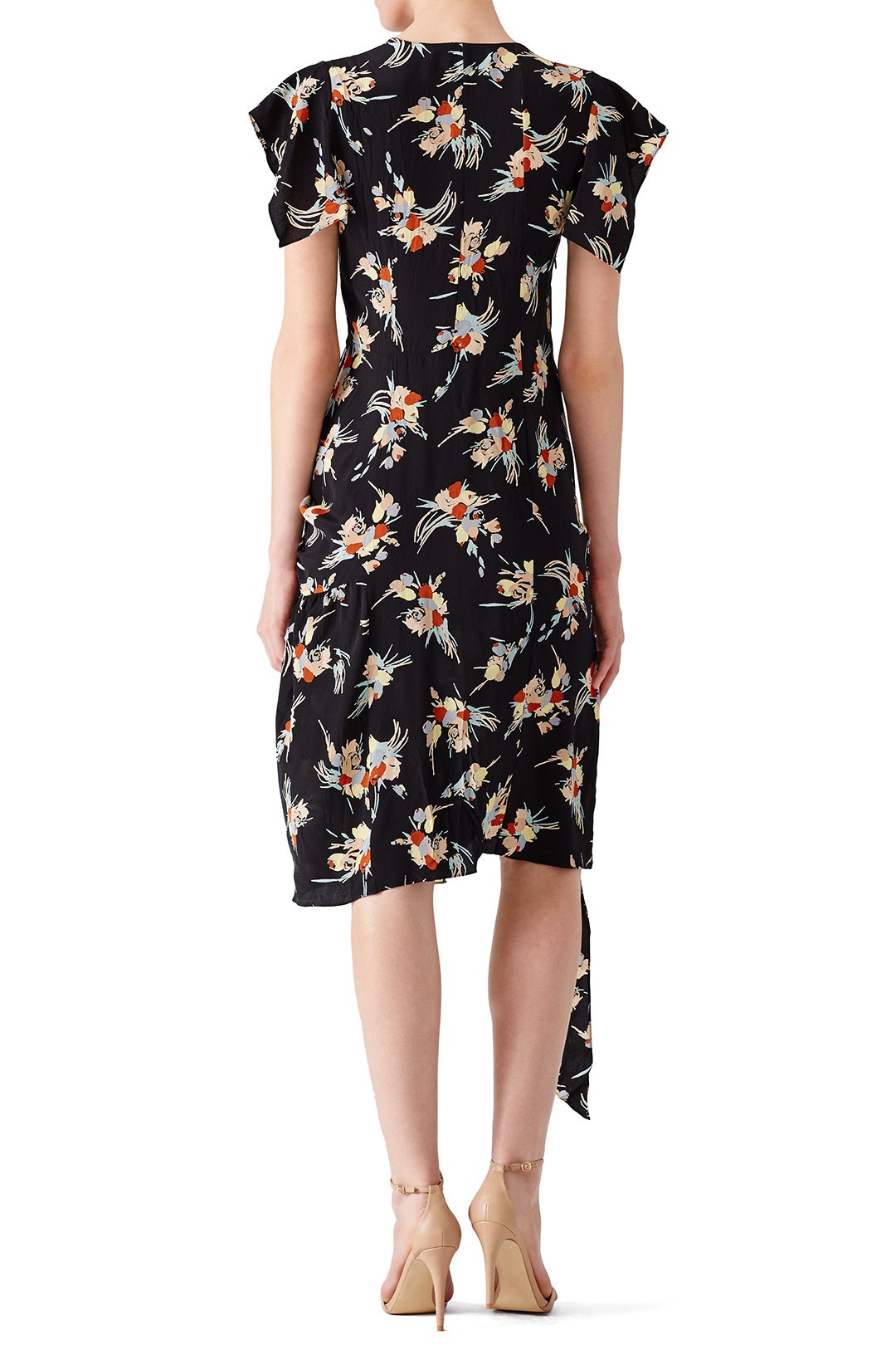 Black Printed Asymmetrical Dress by Marni 1