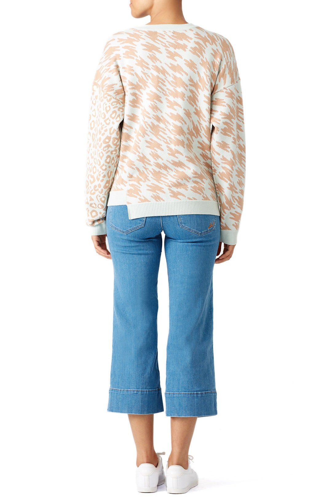 Glacier Blue Animal Zip Sweater by Opening Ceremony 2