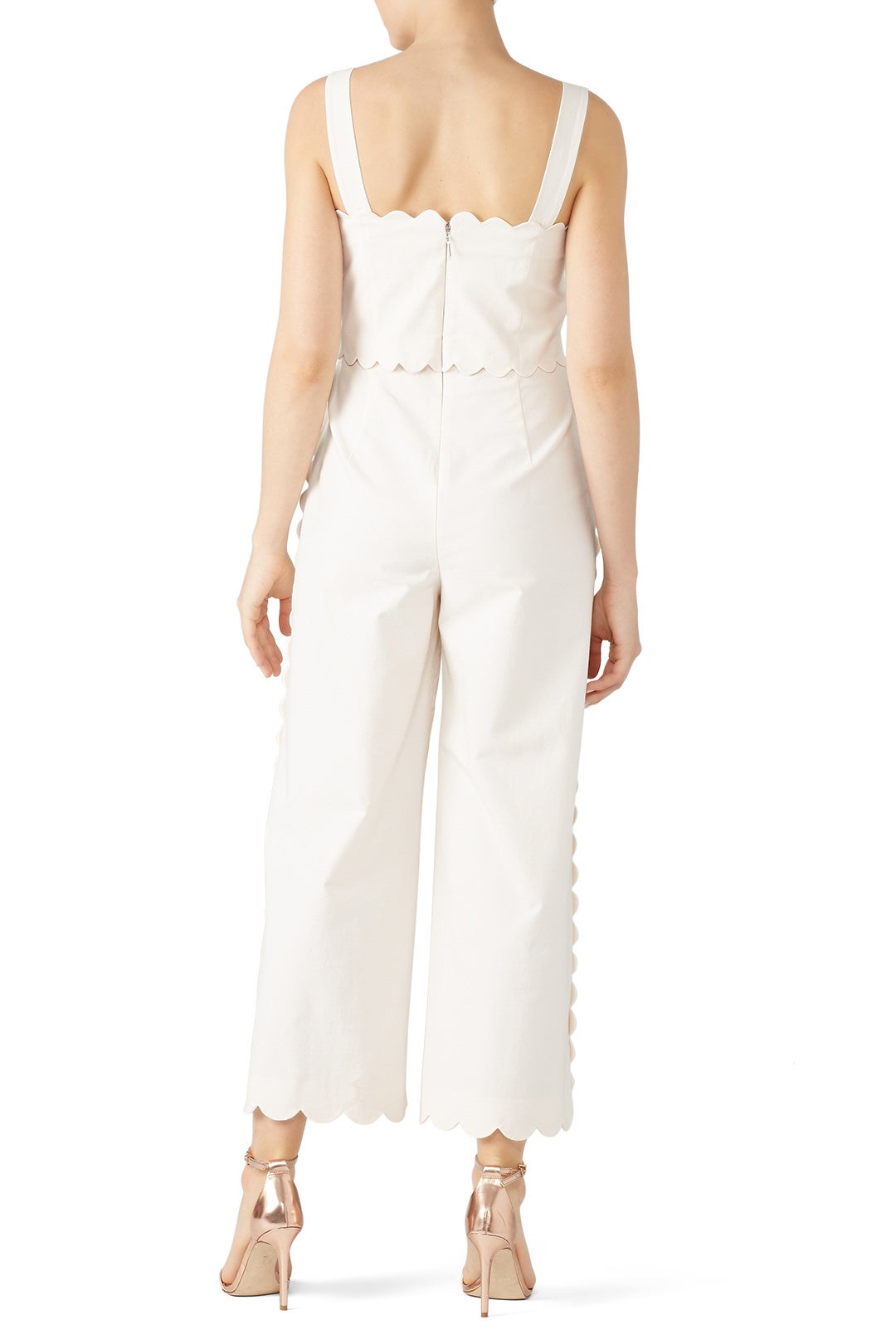 Sleeveless Scallop Jumpsuit by Rebecca Taylor NYC 1