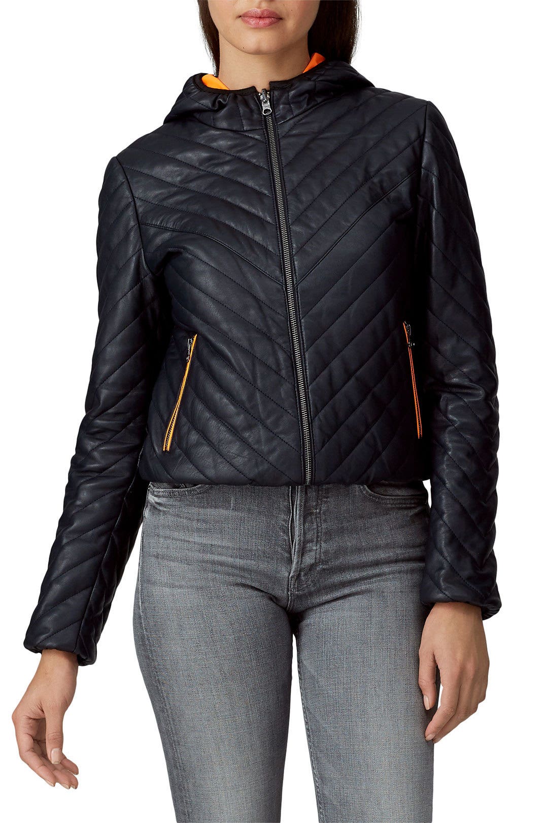 Blue Reversible Chevron Puffer by Samantha Sipos 2