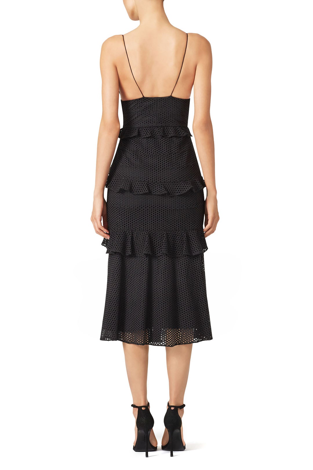 Black Eyelet Sofia Dress by Cushnie 2