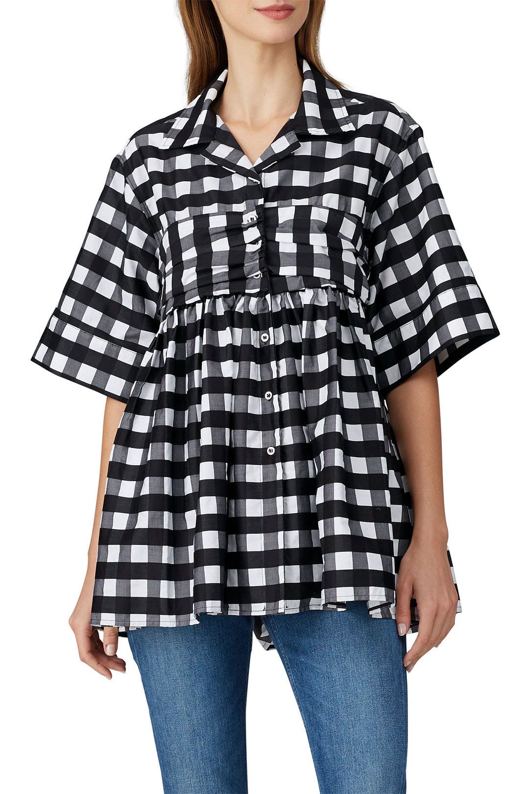 Gingham Bralett Shirt by Marques' Almeida 1