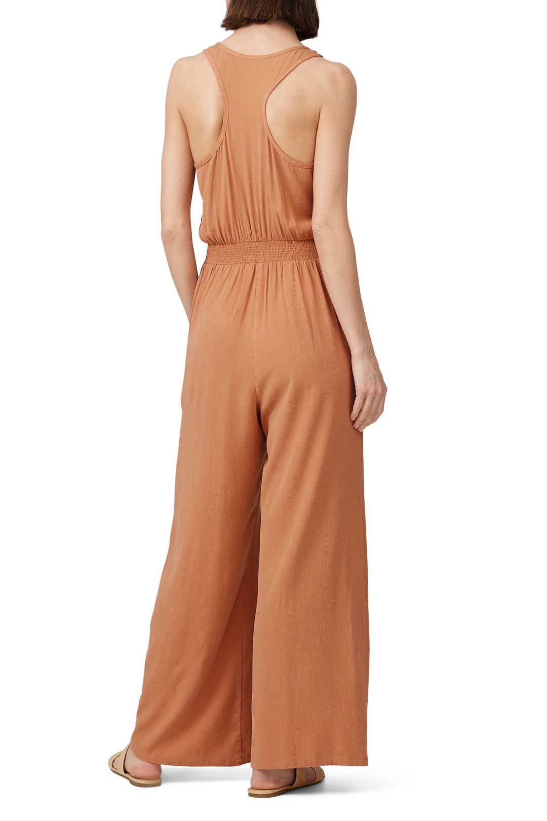Tan Wide Leg Jumpsuit by The Odells 1