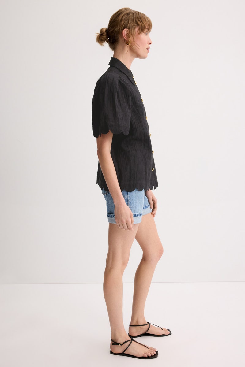 Marabelle Solid Scalloped Shirt by Hofmann Copenhagen - Photo 1
