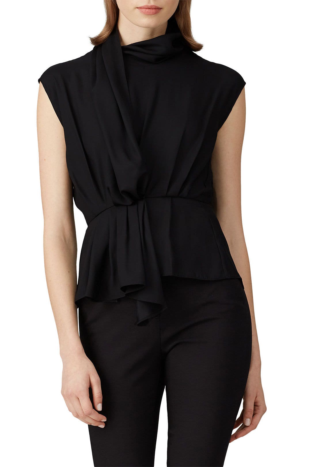 Black Sash Front Blouse by Tome 2