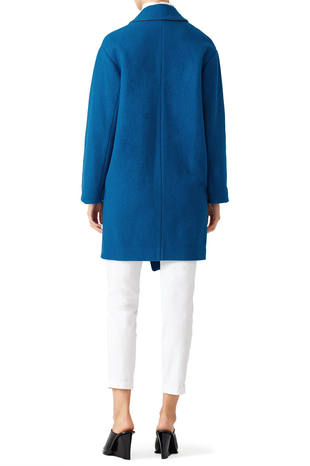 Peacock Blue Finola Coat by Diane von Furstenberg | Rent the Runway