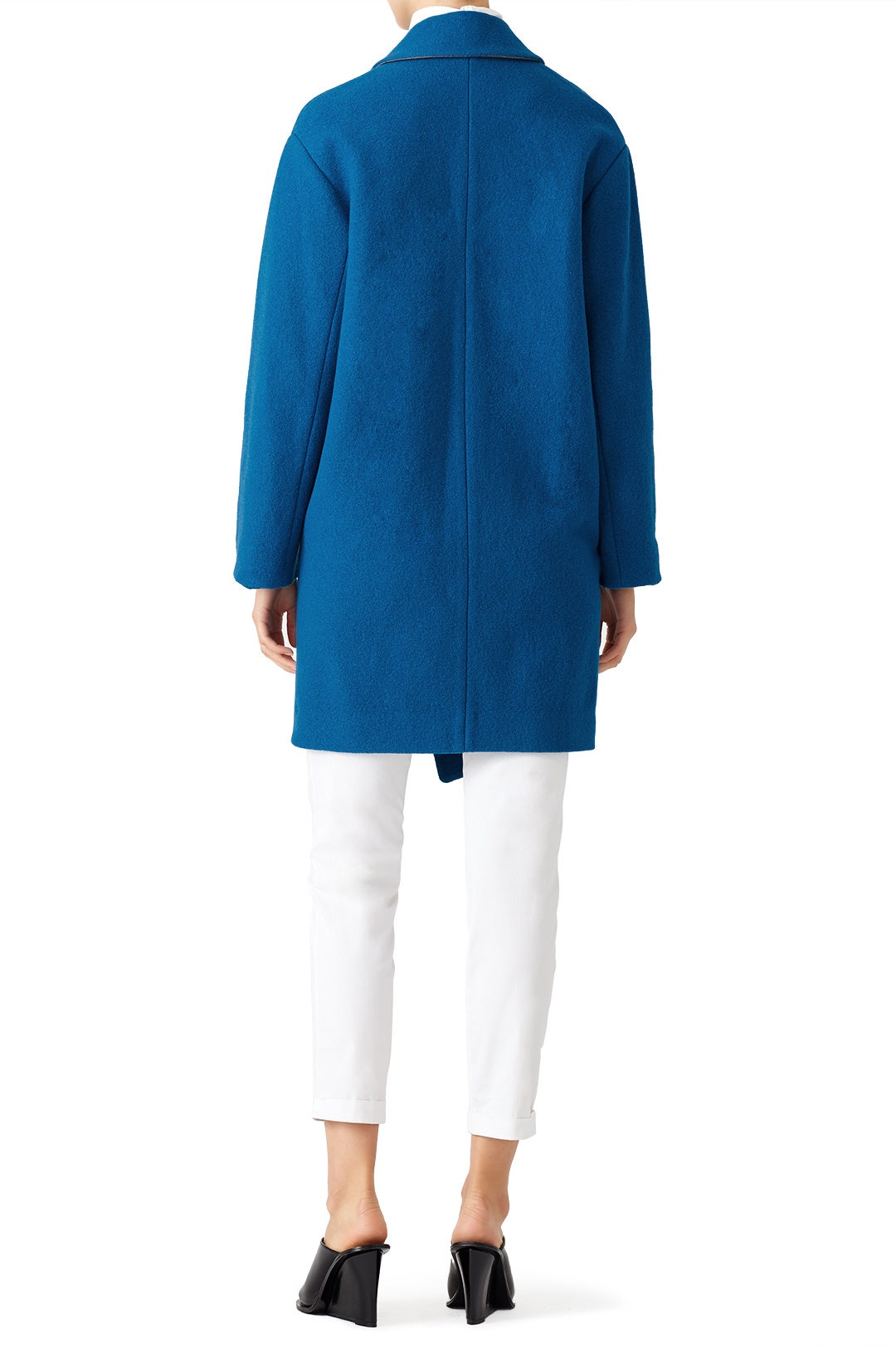 Peacock Blue Finola Coat by Diane von Furstenberg 1