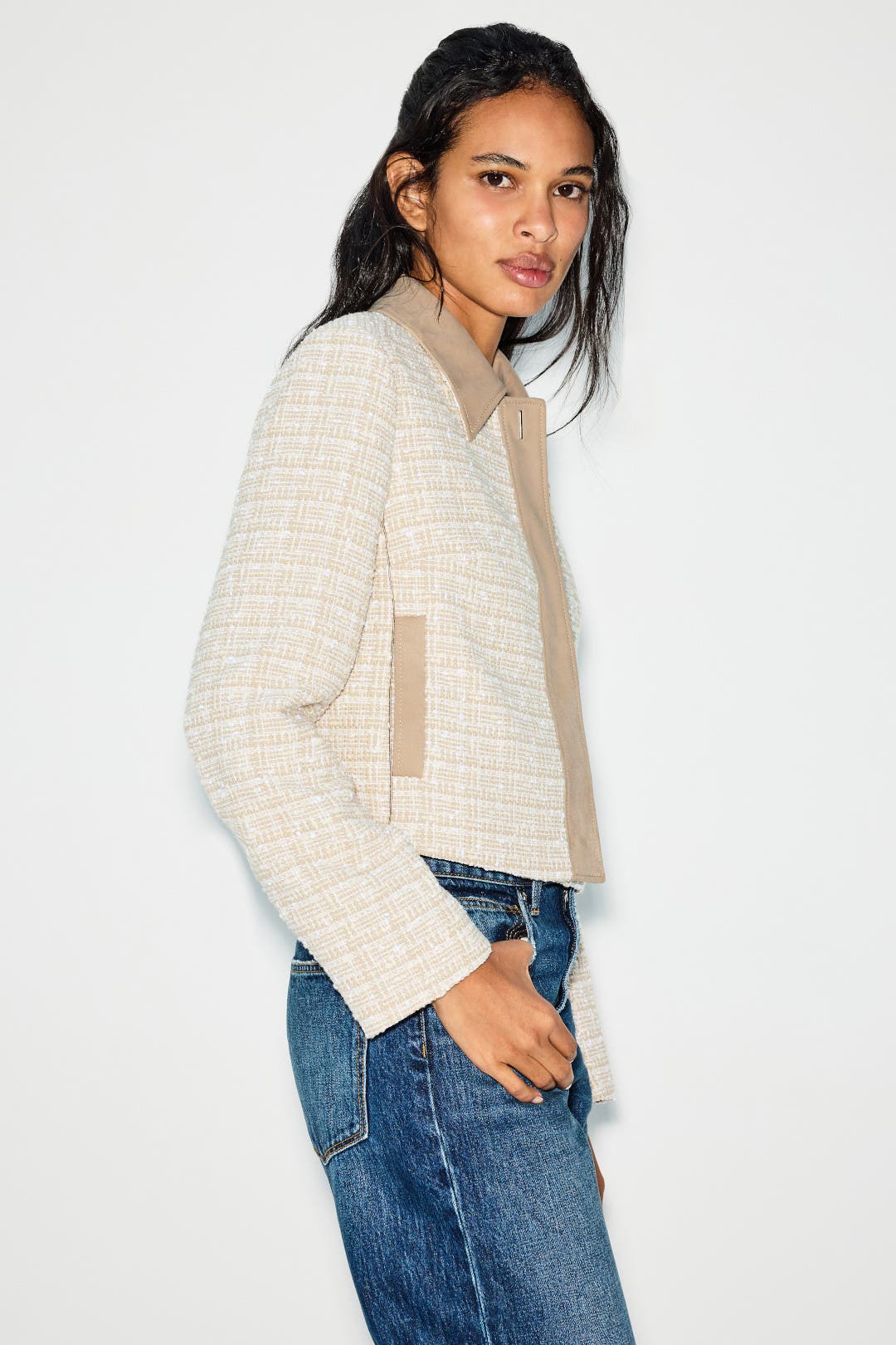 Jiaria Tweed Jacket by BOSS | Rent the Runway