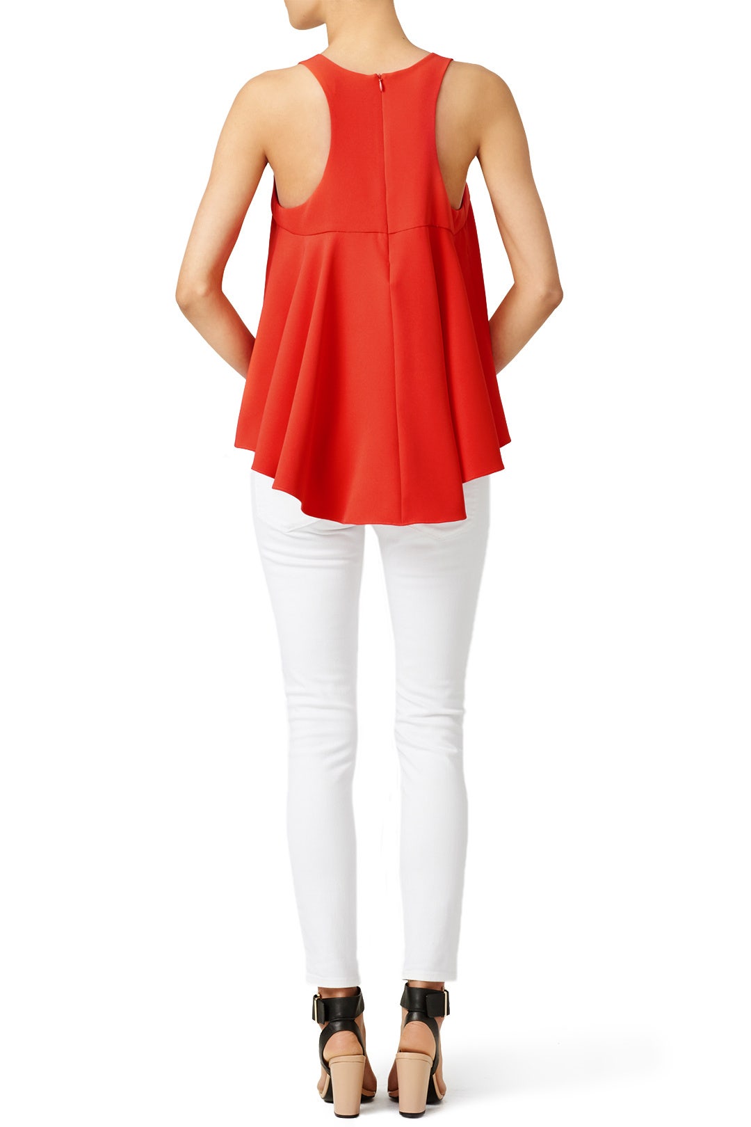 Red Trapeze Top by Milly 2