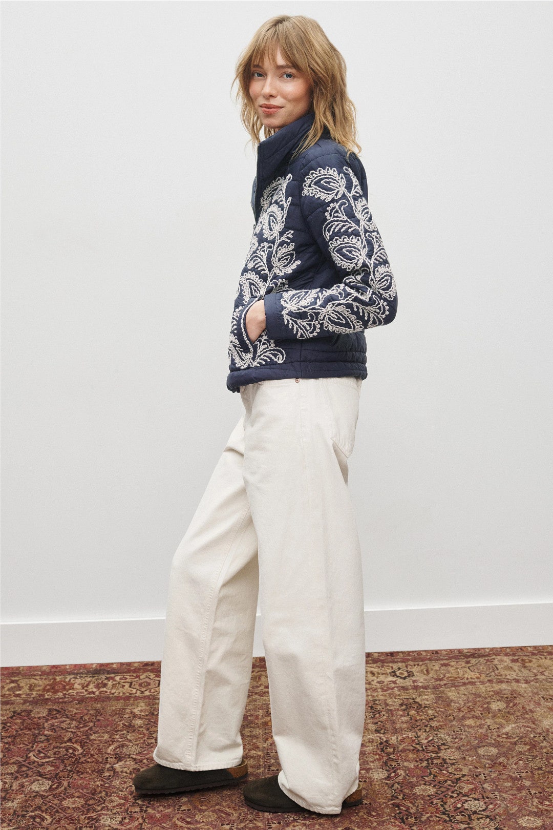 Embroidered Puffer Bomber by NIC + ZOE 1