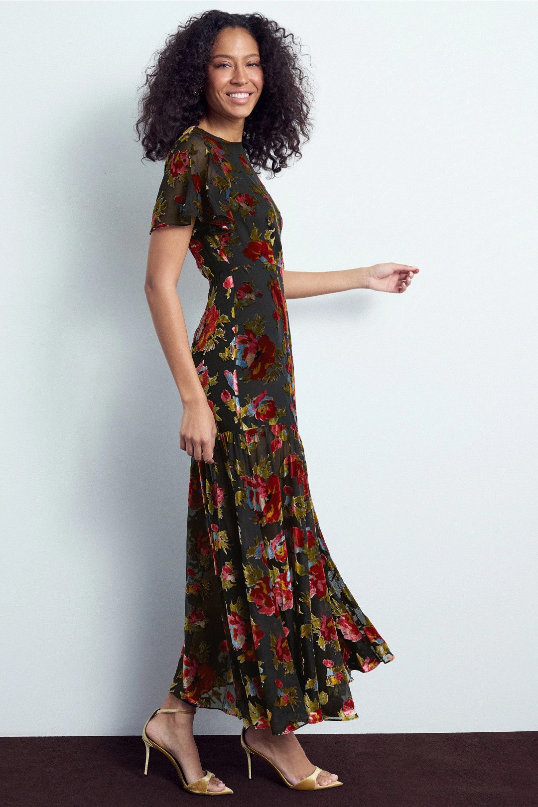 Velvet Floral Gown by Rixo x RTR 1