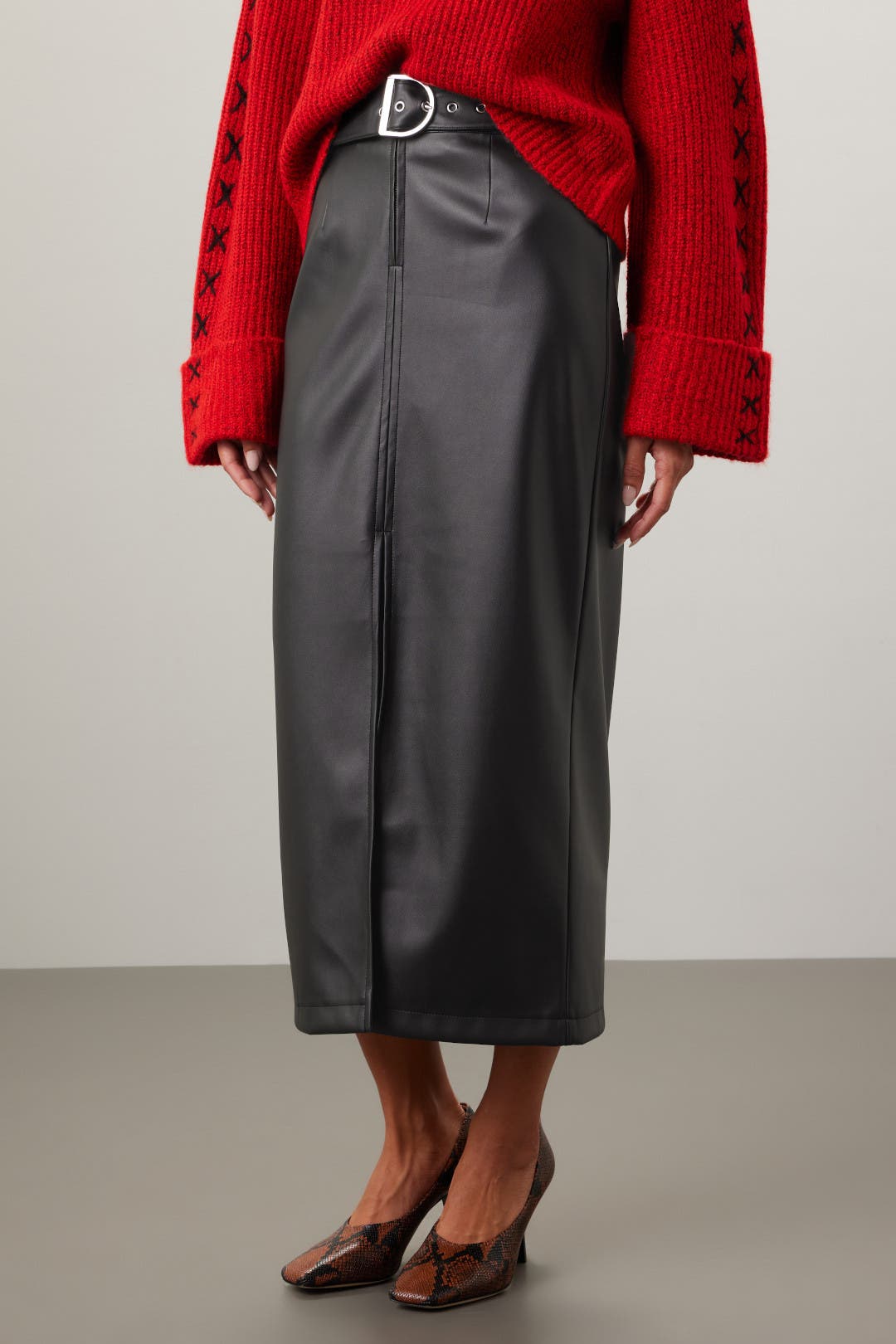 Faux Leather Maxi Skirt by ASHLEY PARK x RTR | Rent the Runway