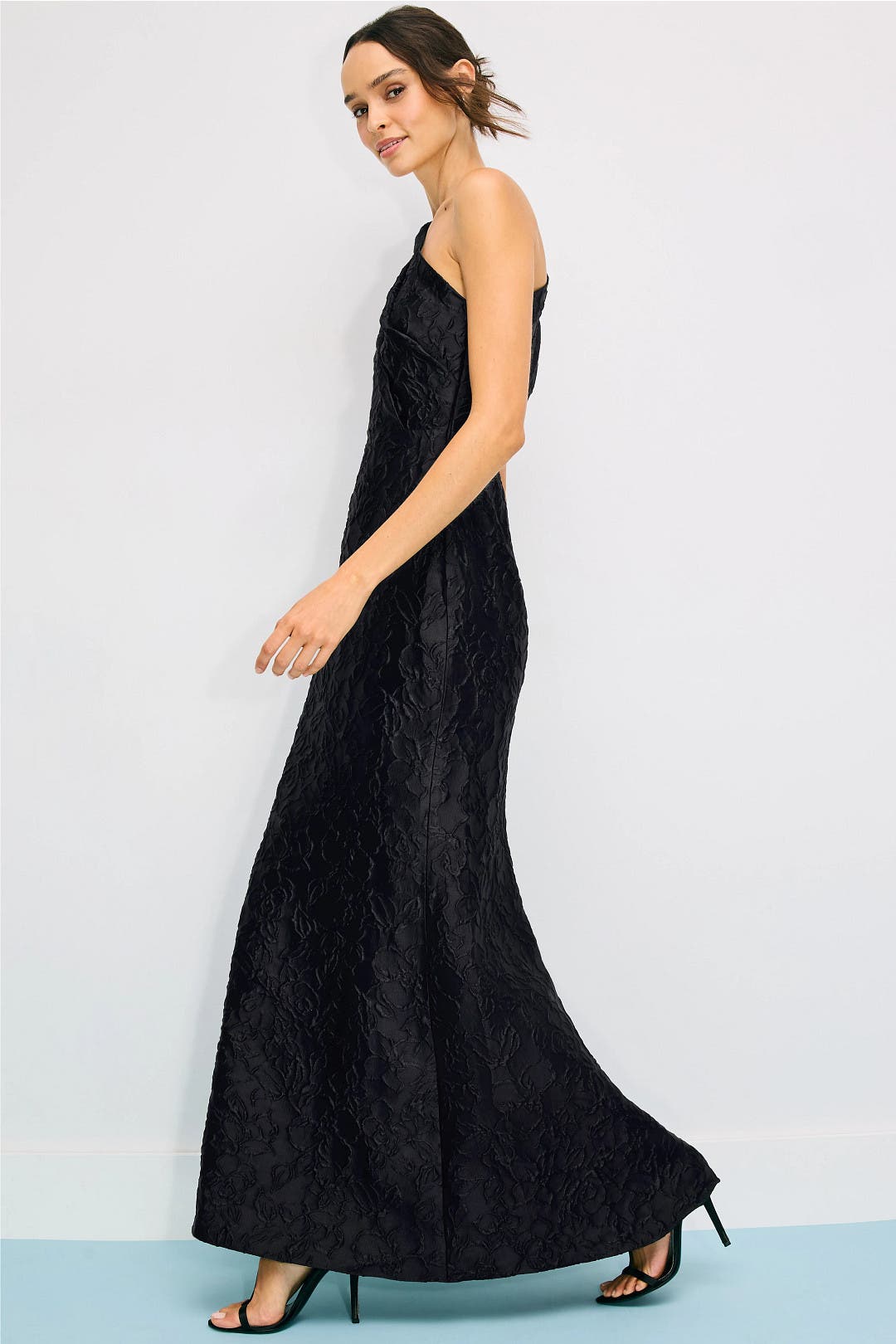 Jacquard One Shoulder Gown by Badgley Mischka | Rent the Runway