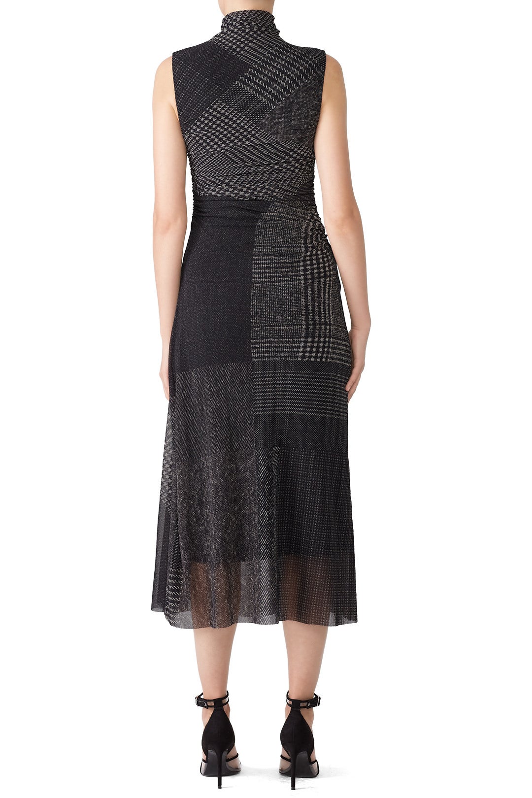 Grey Weave Printed Dress by Fuzzi 2