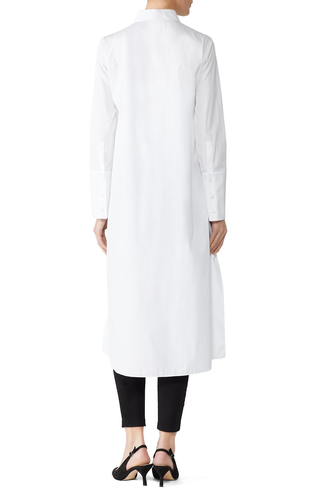 Woven High Low Drawstring Shirt by Jil Sander Navy 2