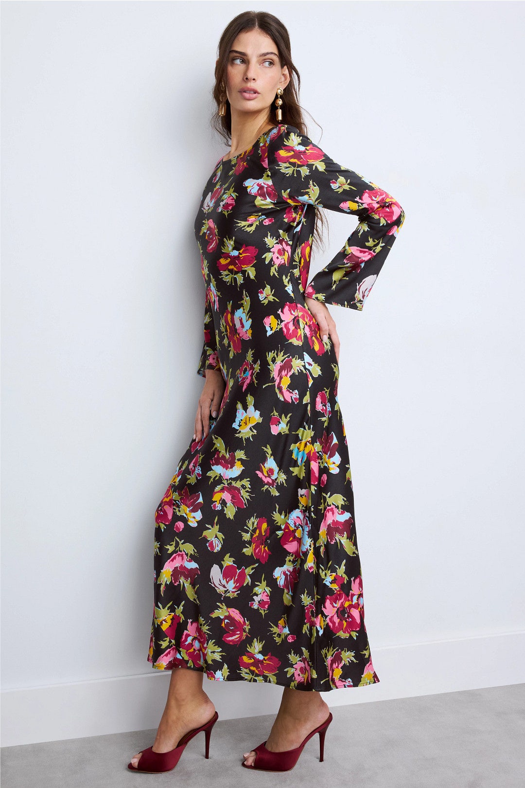 Floral Crew Neck Midi Dress by Rixo x RTR 1