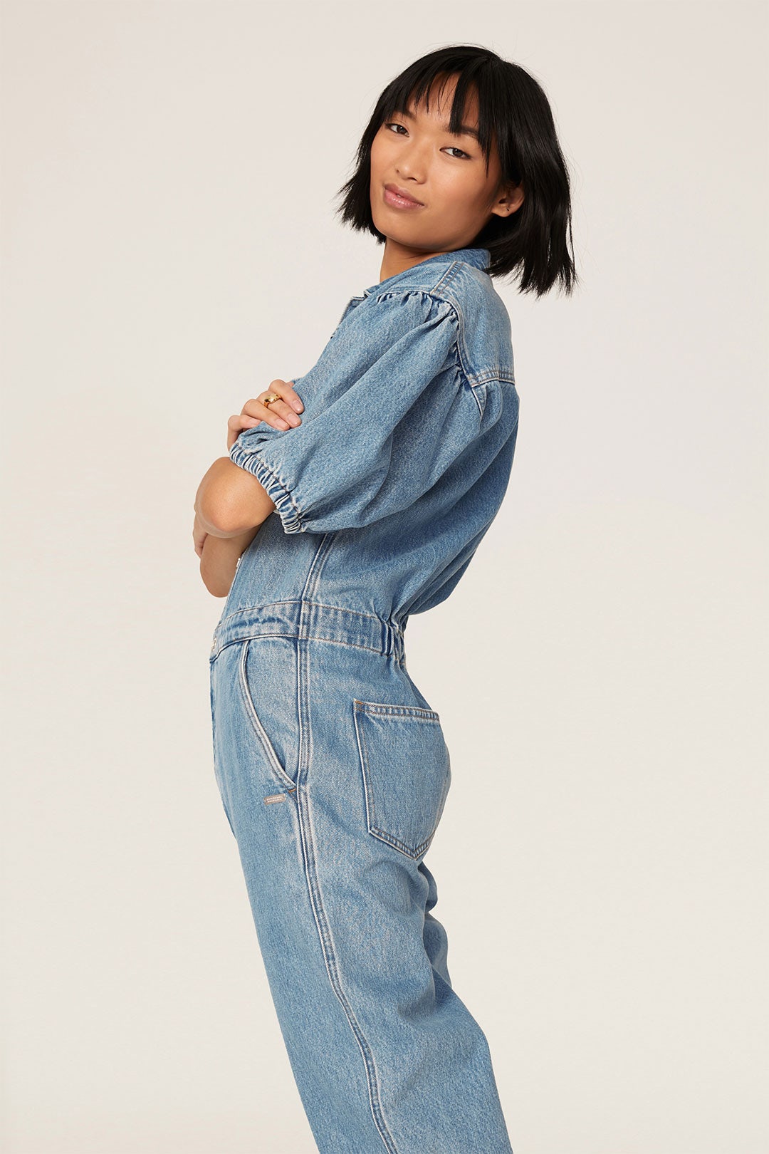 Balloon Sleeve Denim Jumpsuit by Scotch & Soda 1