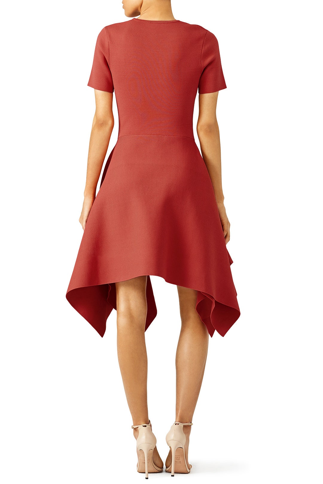 Rust Asymmetrical Knit Dress by TY-LR 1