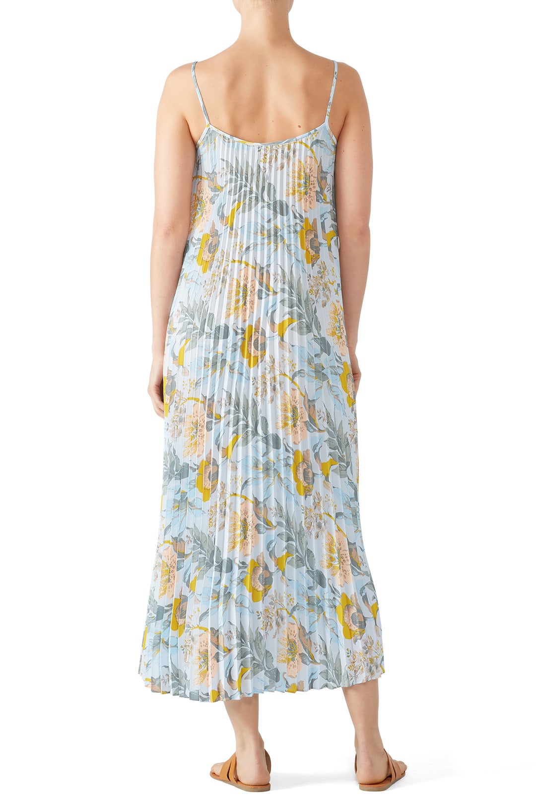 Marine Garden Pleated Cami Dress by VINCE. 1