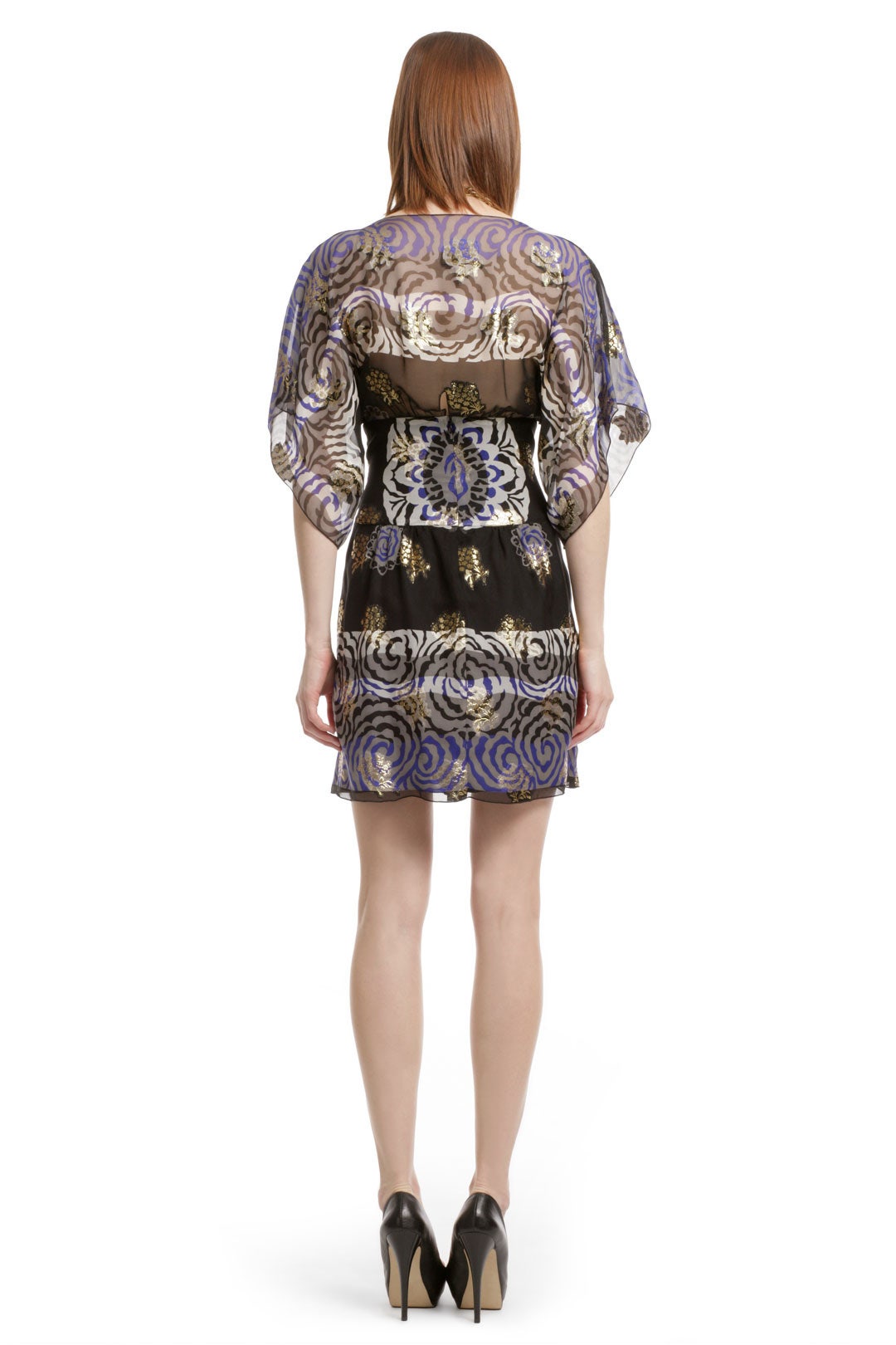 Black Metallic Rose Sheath by Anna Sui 2