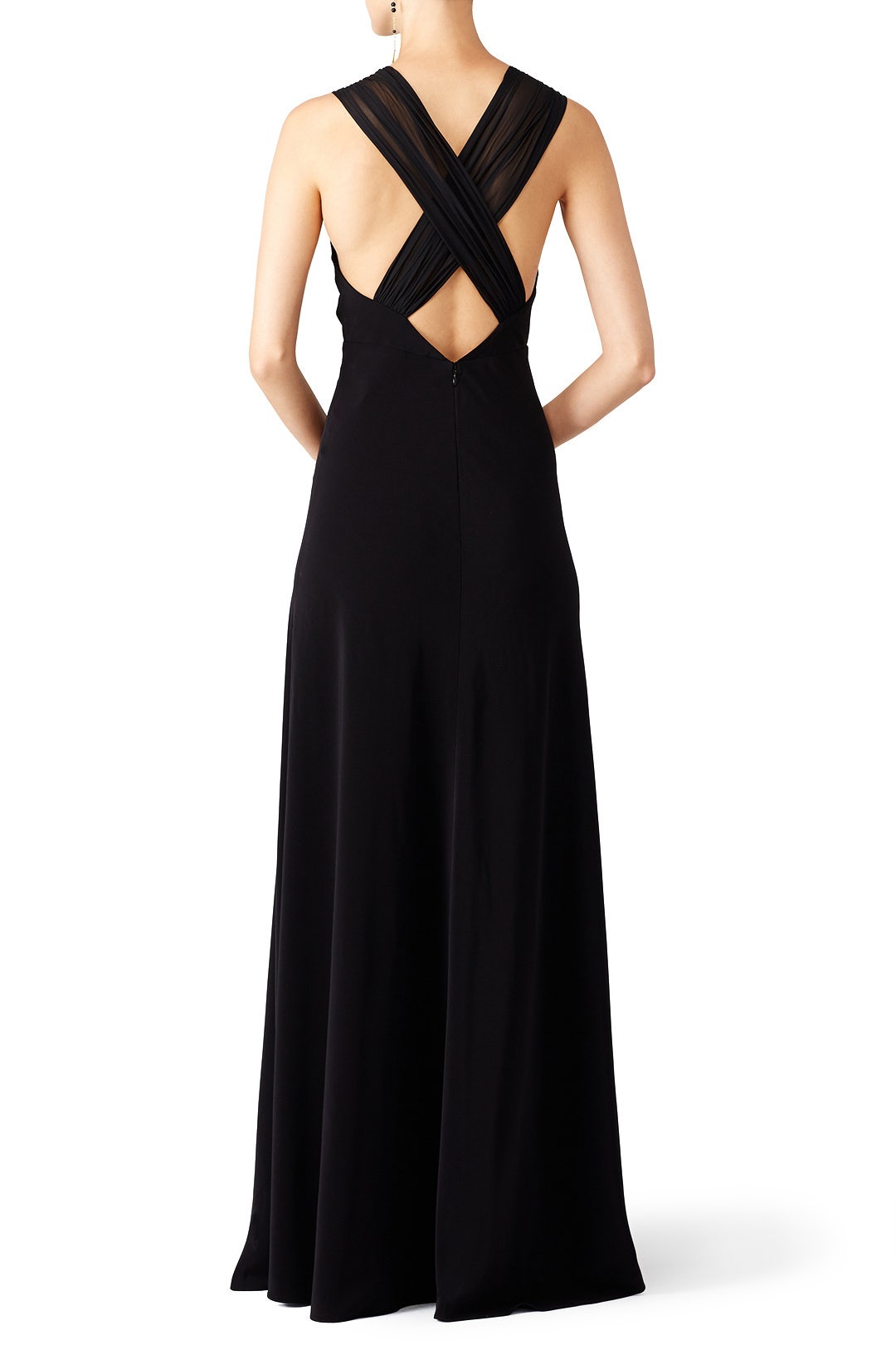 Black Deep V Alison Gown by Jill Jill Stuart 1