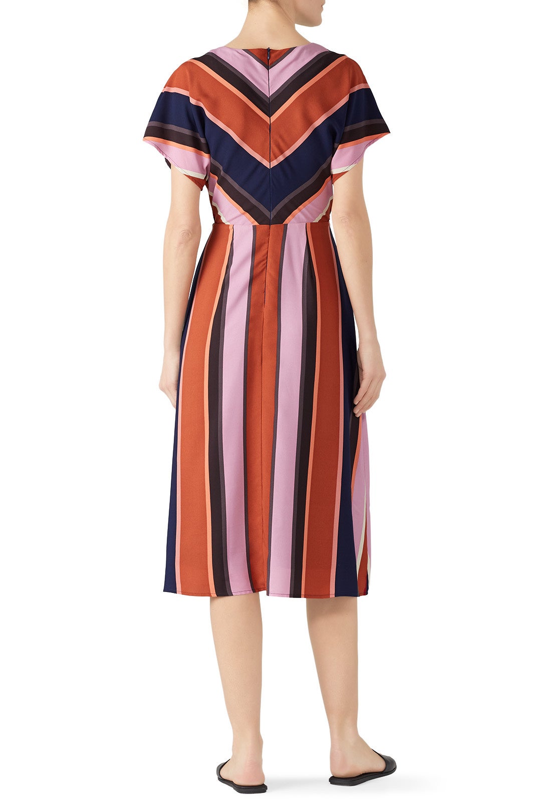 Multi Stripe Button Front Dress by Louna 2