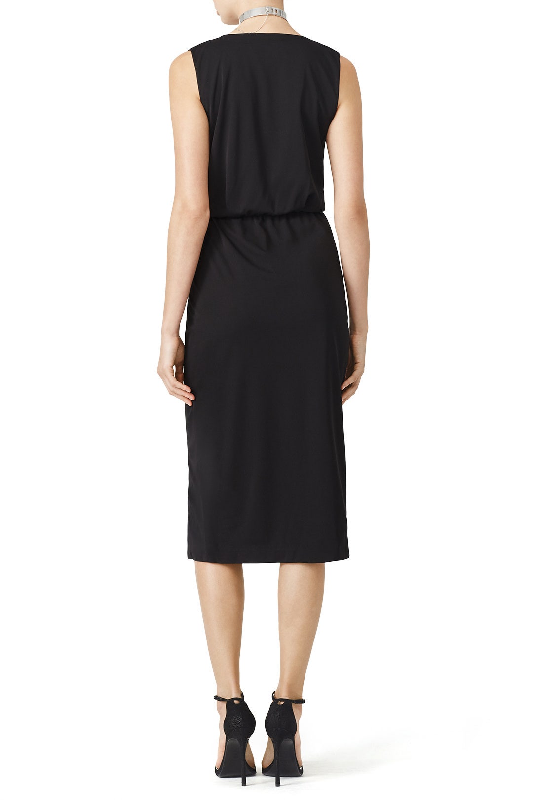 Black Smooth Wrap Dress by ST by Olcay Gulsen 2