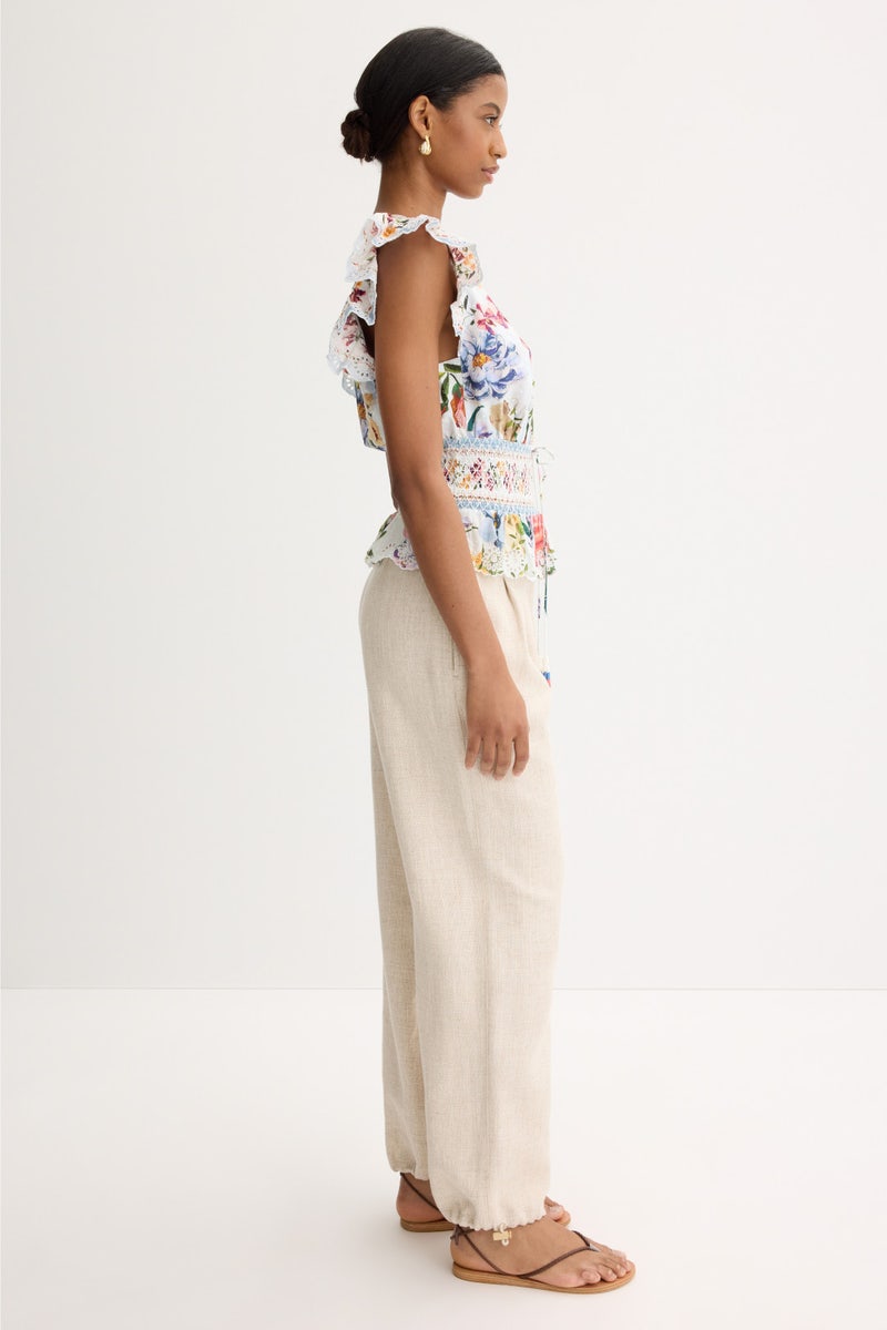 Greek Garden Off-white Blouse by FARM Rio - Photo 1