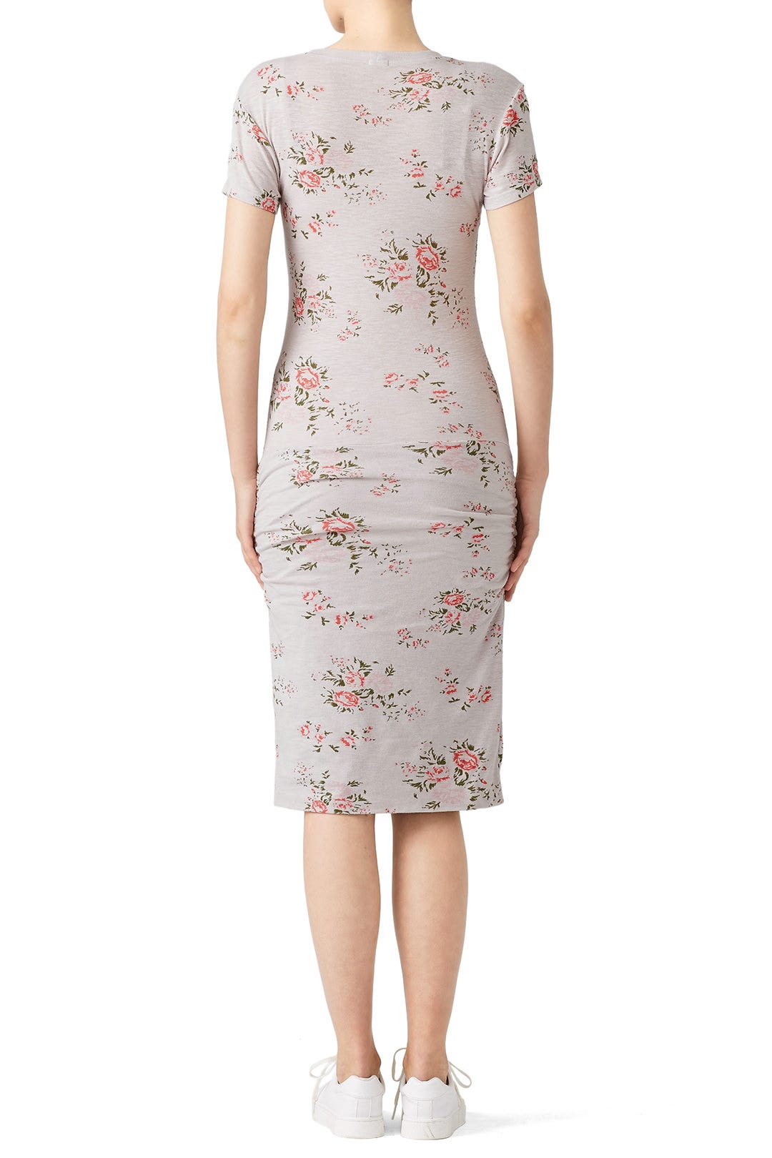 Grey Floral Maternity Sheath by MONROW 1