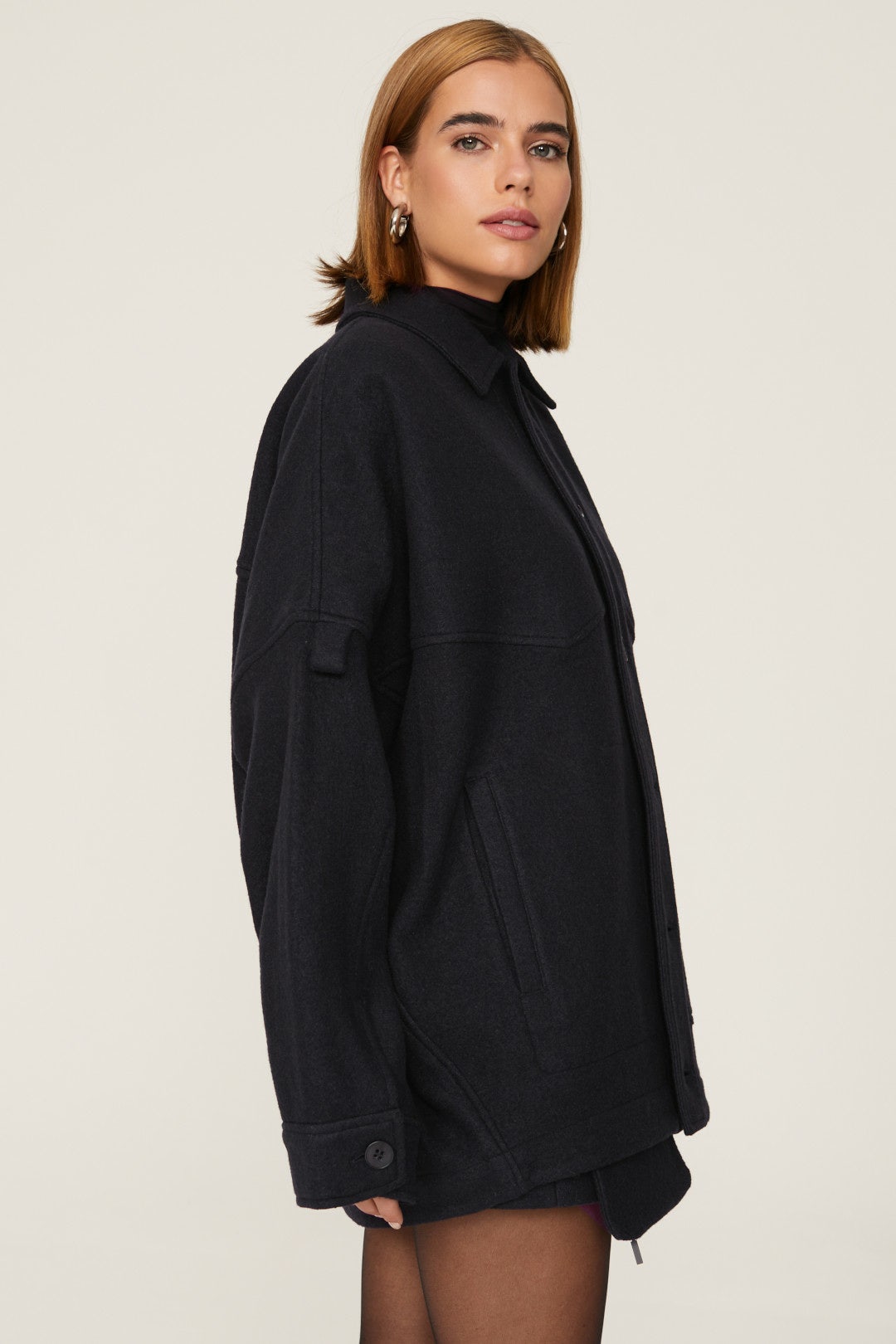 Oversized Western Shirt Jacket by Tibi 1