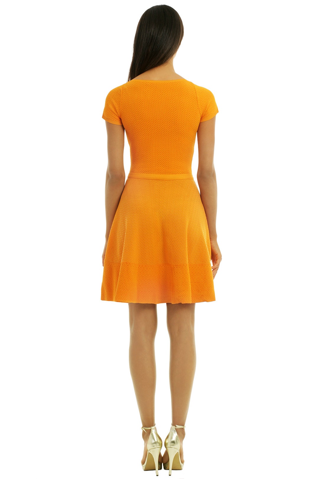 green emerald velvet dress Twist Shoulder Fit Flare Dress