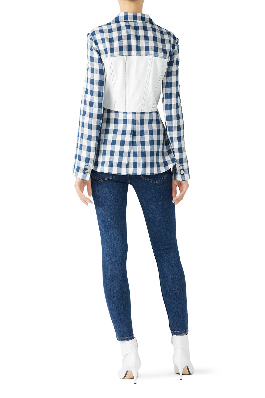 Paneled Check Blazer by SJYP 2