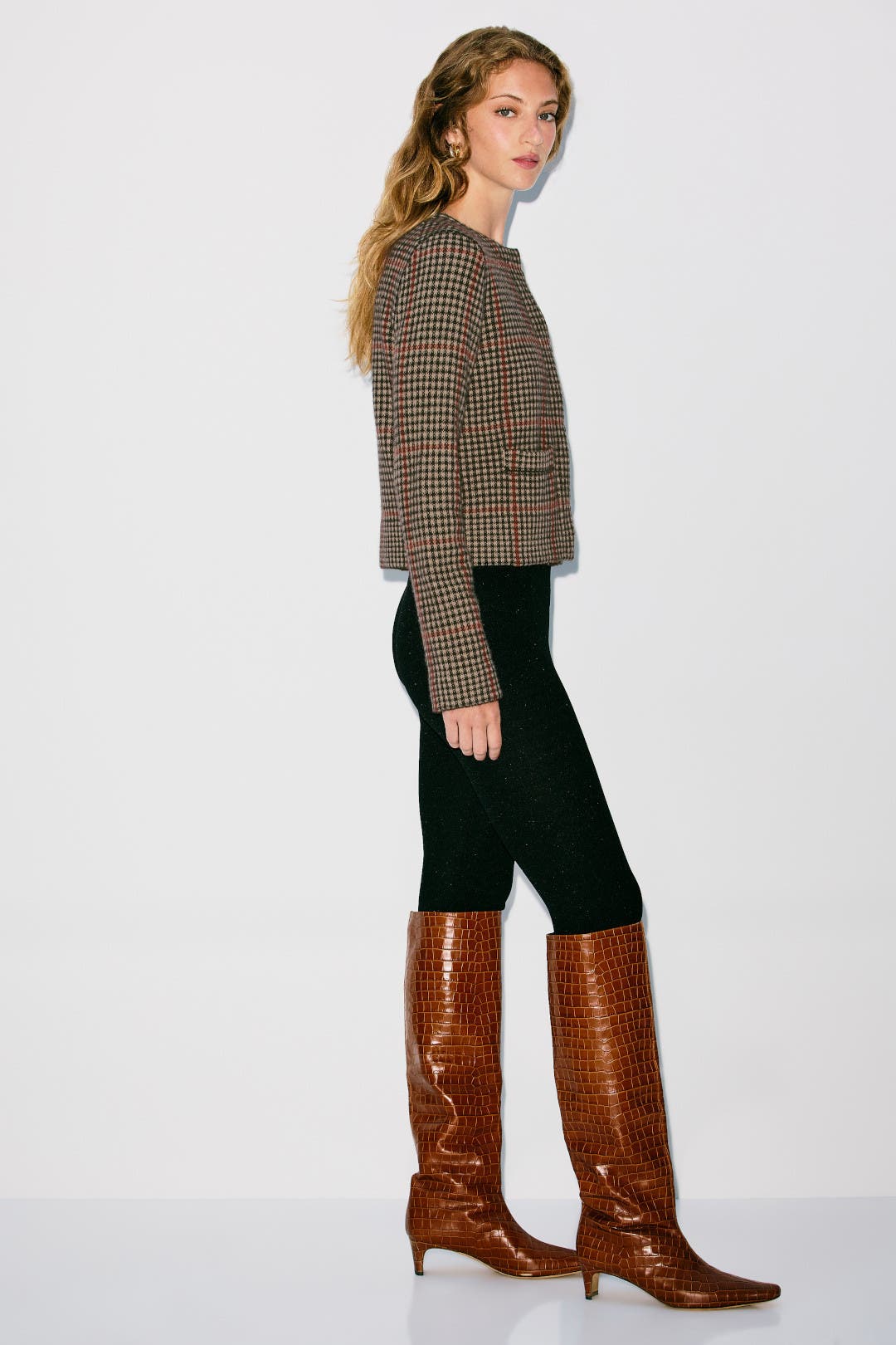 Intarsia Glen Plaid Jacket by VINCE. | Rent the Runway