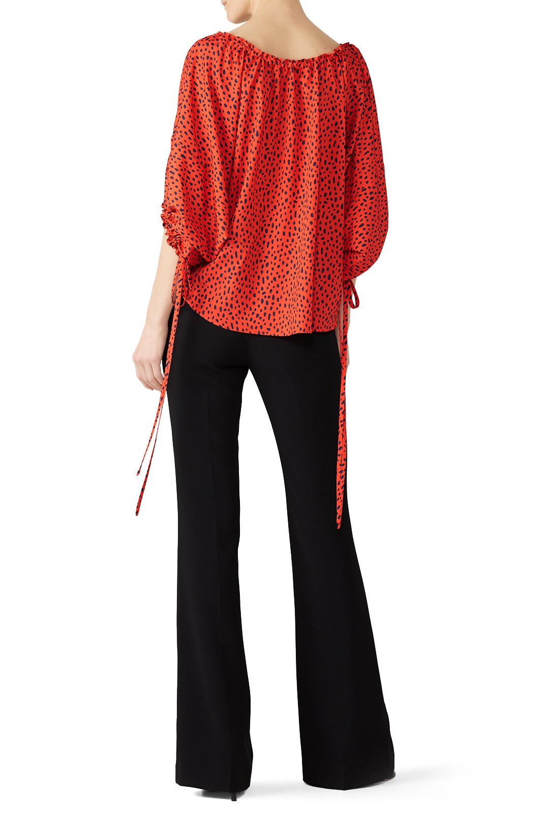 Red Drawstring Balloon Blouse by Derek Lam 10 Crosby x RTR 2