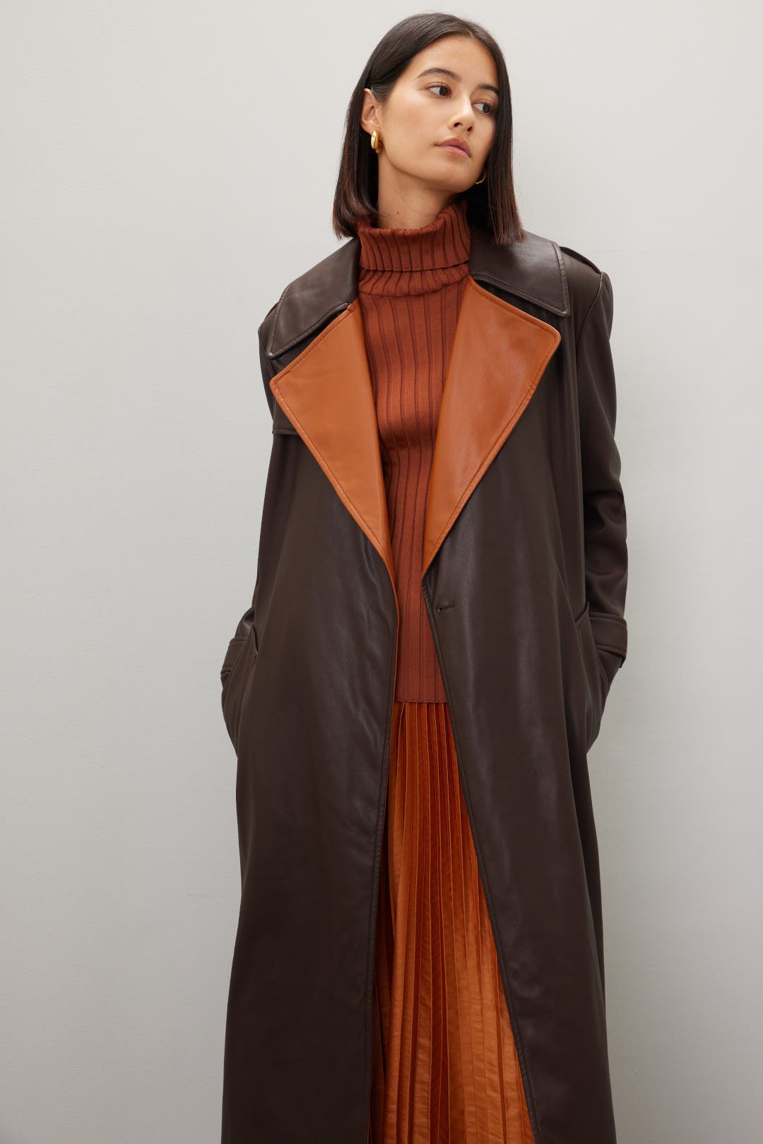 Faux Leather Trench Coat by Derek Lam 10 Crosby x RTR | Rent the
