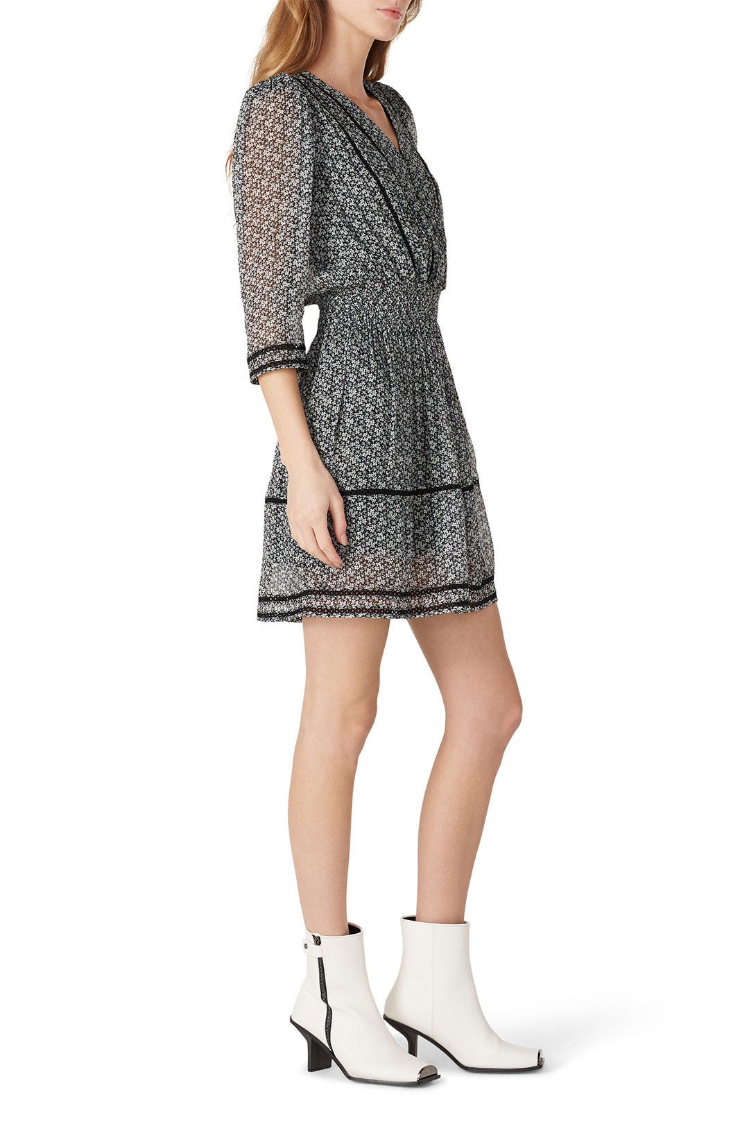 Navy V-Neck Mini Dress by The Kooples 2