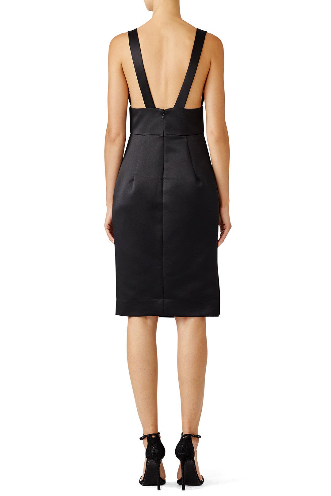 Satin Scoopneck Dress by Milly 2