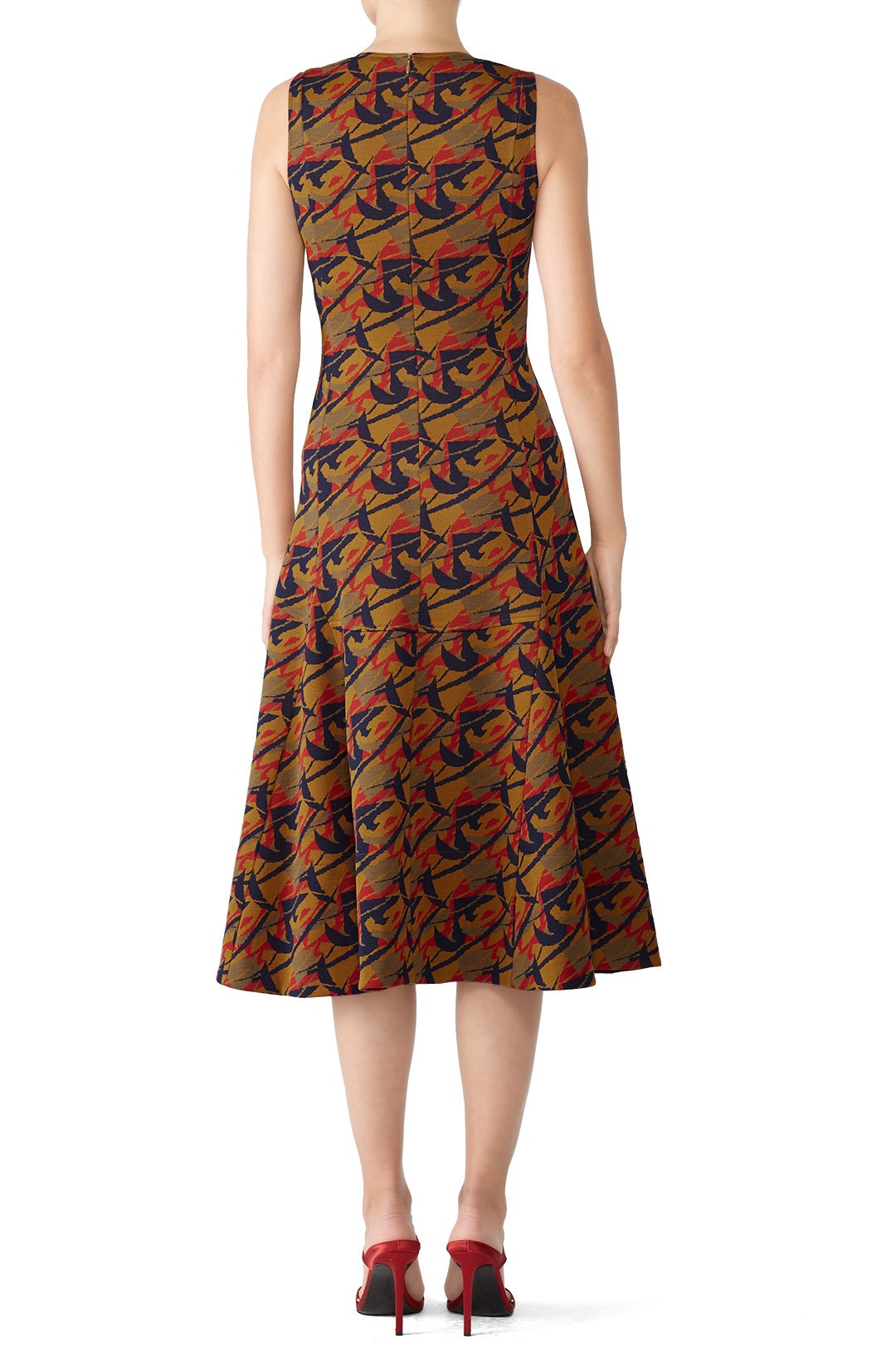 Camel Multi Sleeveless Dress by DEREK LAM 1