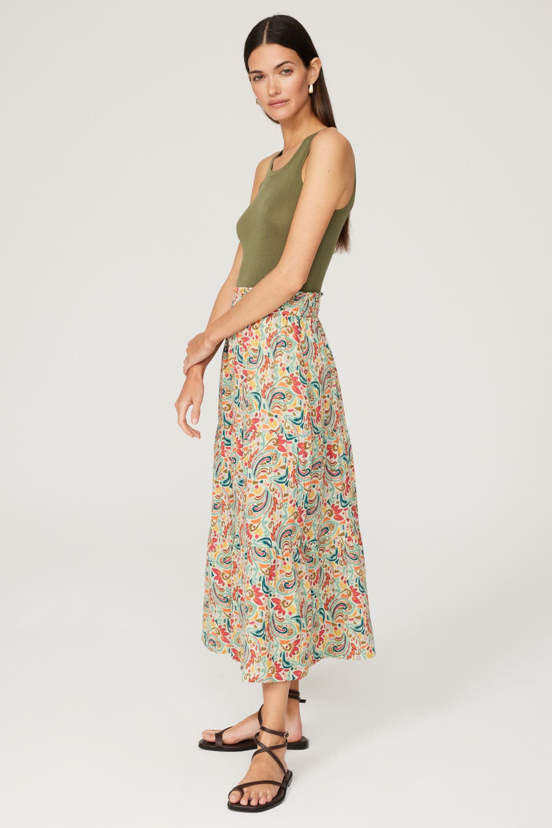 ☆送料・関税込☆MARITHE★MOUVEMENT W BANDING PLEATS SKIRT★ MARITHE FRANCOIS GIRBAUD Banding Pleats Skirt Beige S Size
