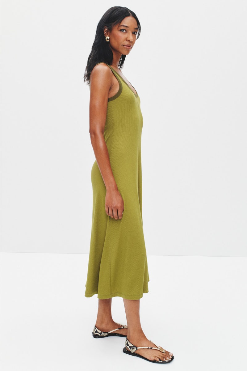 Contrast Rib Tank Dress by Rosetta Getty - Photo 1
