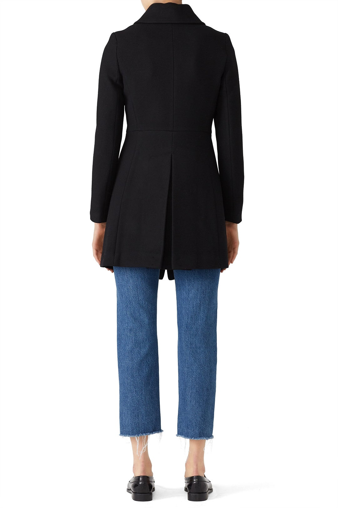 Leather Trim Military Peacoat by Trina Turk 1